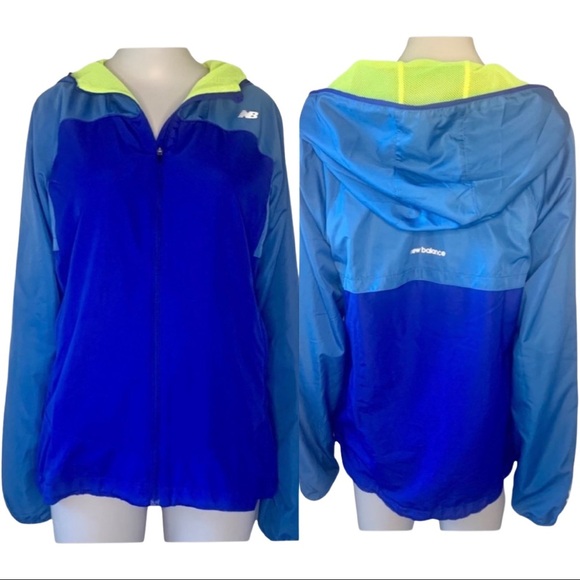 New Balance Jackets & Blazers - NEW BALANCE Running Jacket Lightweight Full Zip Hooded Active Windbreaker Size M